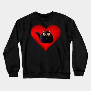 Valentine Cat Crewneck Sweatshirt